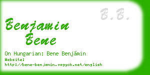 benjamin bene business card
